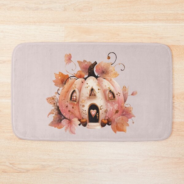 Item preview, Whimsical Pumpkin House with Autumn Leaves designed and sold by Anastasiia Yurevych.
