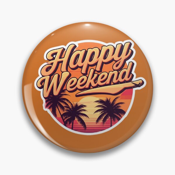 Item preview, Happy Weekend Sunset Palm Tree Vibes designed and sold by PrintBreeze.
