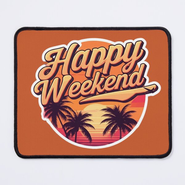 Item preview, Happy Weekend Sunset Palm Tree Vibes designed and sold by PrintBreeze.