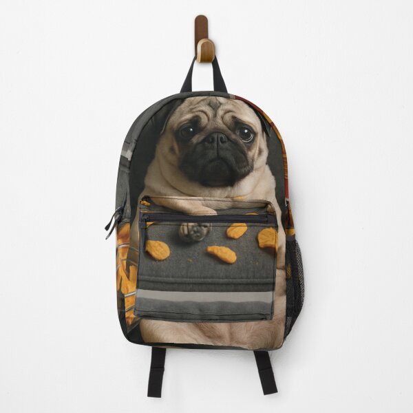 Item preview, funny pug eating chips designed and sold by Mauswohn.