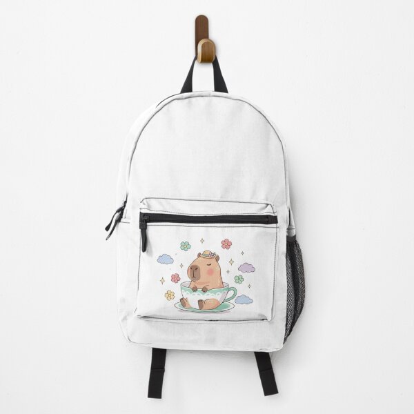 Item preview, Cute Kawaii Pastel Capybara With Flowers, Sparkles & Cloud designed and sold by Tiny Zoom.