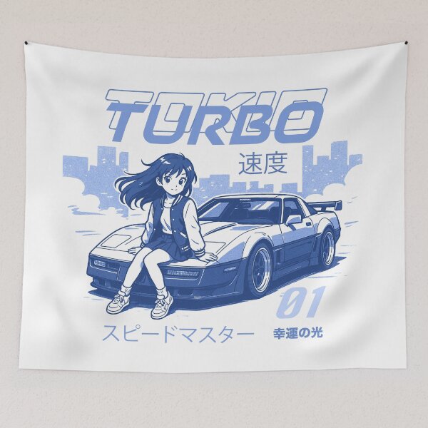 Item preview, Retro Manga Girl #01 Blue designed and sold by RHADMAS.