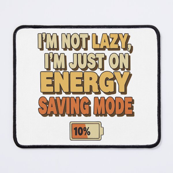 Item preview, Funny Energy Saving Mode T-Shirt, Lazy Mode Graphic Tee, Sarcastic Low Battery Shirt, Gamer Gift Unisex Tee designed and sold by Promoffy.