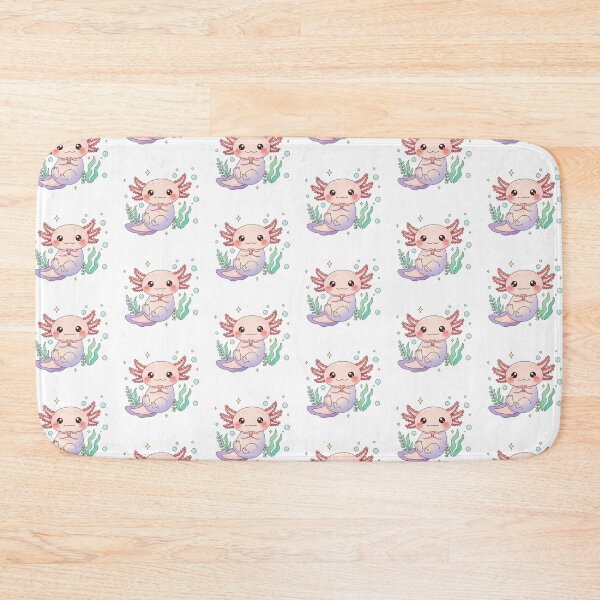 Item preview, Cute Kawaii Pastel Axolotl With Heart, Sparkles, Bubbles & Aquatic Plants           designed and sold by Tiny Zoom.