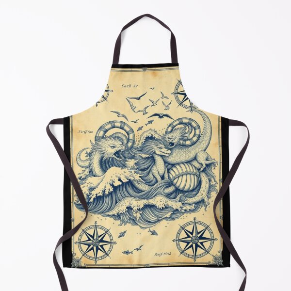 Item preview, Fantasy Nautical Map with Mythical Creatures designed and sold by Shop9999.