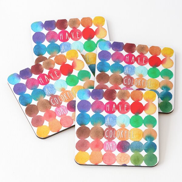 Item preview, Colorful Watercolor Abstract Circles Positive Quote Art designed and sold by YifeiFang.