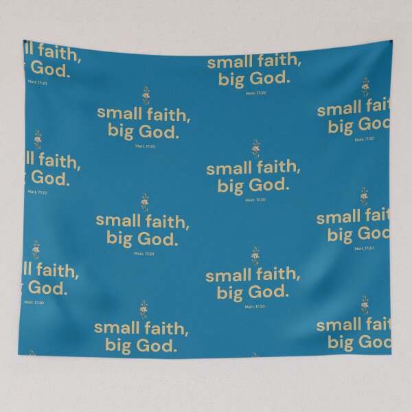 Item preview, Small Faith Big God Bible Verse Quote | Christian Encouragement, Minimalist Scripture Design, Faith-Based Gift designed and sold by AmenAlways.