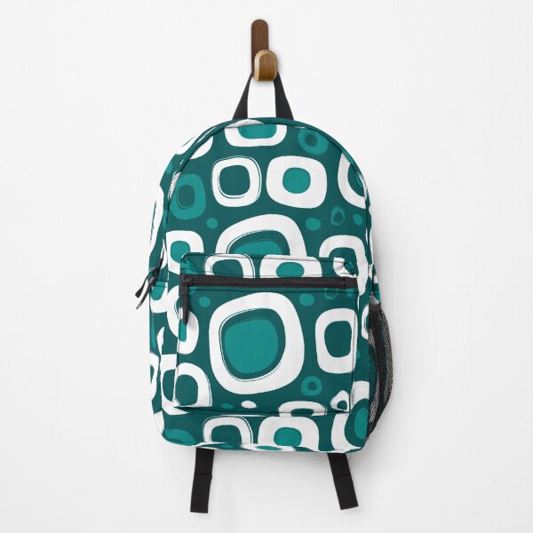 Item preview, Retro Teal Geometric Square Pattern designed and sold by Moisky Patterns.