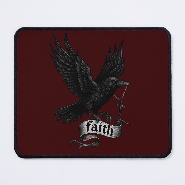 Item preview, Gothic Raven of Faith – Dark Crow with Cross designed and sold by Lyan ID.