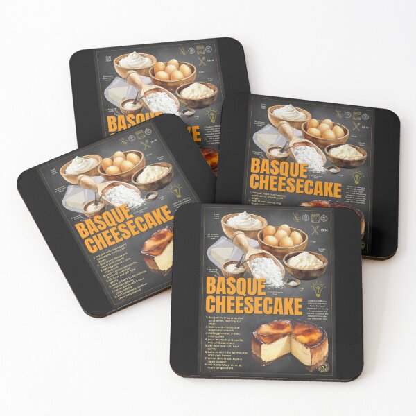 Item preview, Basque Cheesecake Recipe Poster - Chalkboard Style designed and sold by TuncGK.