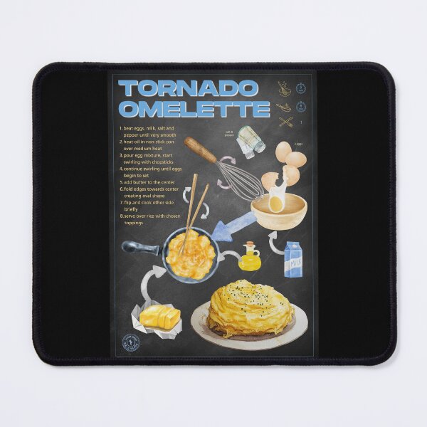 Item preview, Korean Tornado Omelette Recipe Chalkboard Kitchen Poster designed and sold by TuncGK.