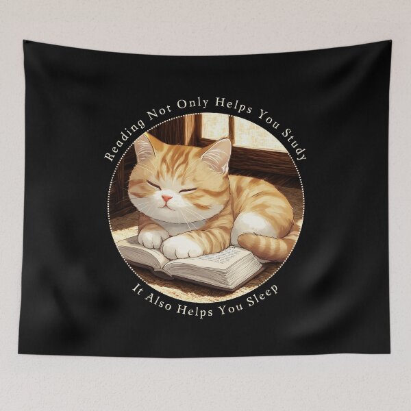 Item preview, Sleepy Cat, Study Cat designed and sold by Sleepy Cat Design.