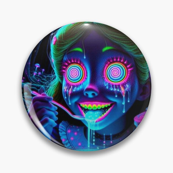 Aperçu de l'œuvre Néon Blacklight Trippy Psychédélique Wonderland créée et vendue par FestDrip.