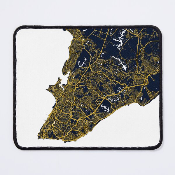 Item preview, Salvador City Map of Bahia, Brazil - Gold Art Deco designed and sold by deMAP.