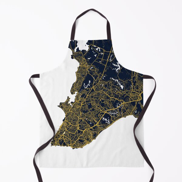 Item preview, Salvador City Map of Bahia, Brazil - Gold Art Deco designed and sold by deMAP.
