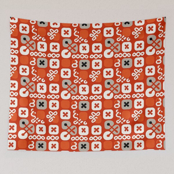 Item preview, Retro Tribal Symbolic Pattern designed and sold by Moisky Patterns.