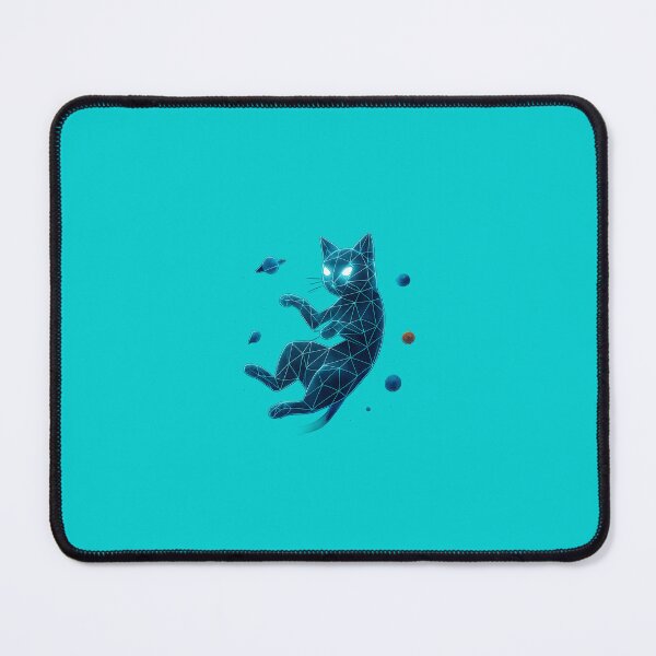 Item preview, Celestial Geometry Cat – Glowing Wireframe Feline in Space designed and sold by Striklet.