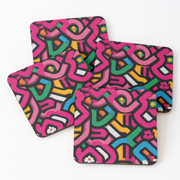 Item preview, Colorful Pop Geometric Maze Pattern designed and sold by Moisky Patterns.