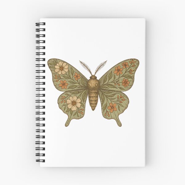 Item preview, Vintage Floral Moth – Rustic Wings with Botanical Blossoms designed and sold by Zee's Whimsical Wonders.