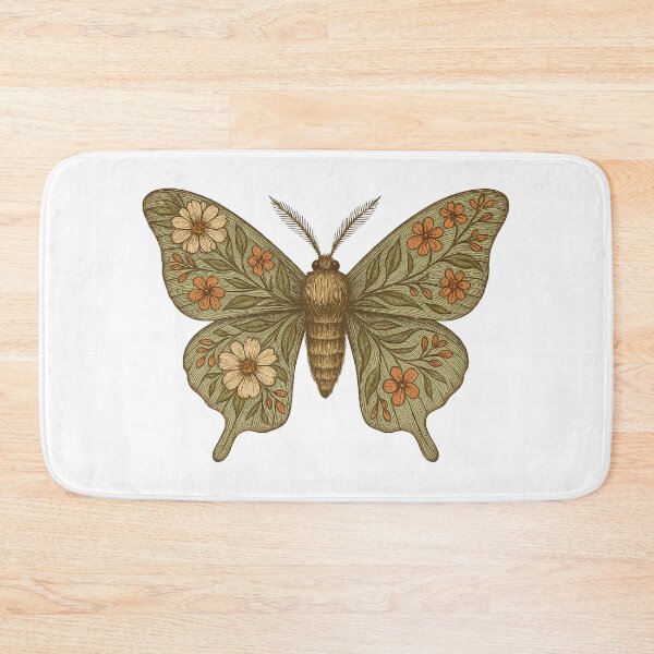 Item preview, Vintage Floral Moth – Rustic Wings with Botanical Blossoms designed and sold by Zee's Whimsical Wonders.