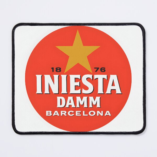 Item preview, Iniesta Damm Parody Beer Sticker designed and sold by WhisperFrame.