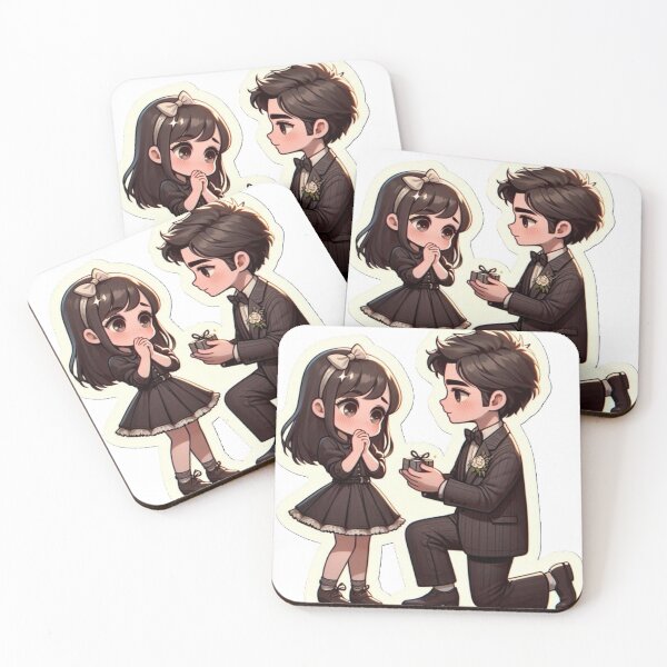 Item preview, Shy girl accepting a proposal designed and sold by DhanaArtistry.