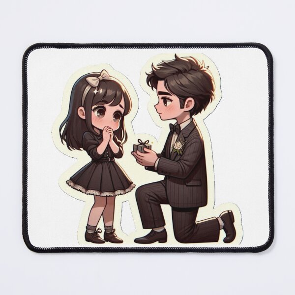 Item preview, Shy girl accepting a proposal designed and sold by DhanaArtistry.