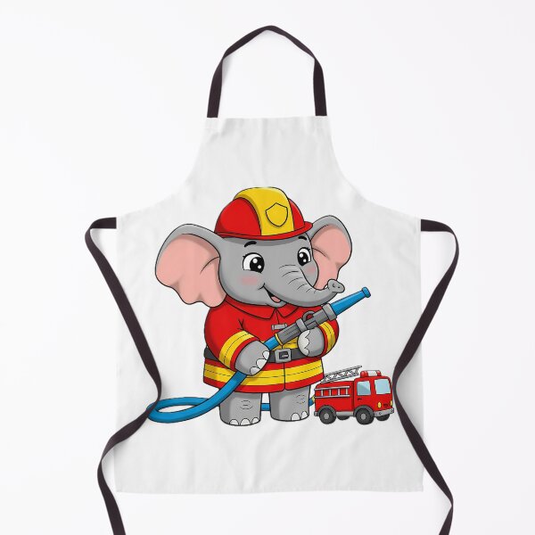 Item preview, Cute Elephant Firefighter Cartoon designed and sold by タクベビースタイル.