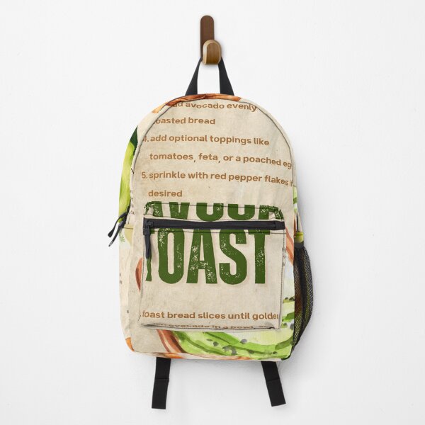 Item preview, Vintage Avocado Toast Recipe for Brunch Kitchen Art designed and sold by TuncGK.