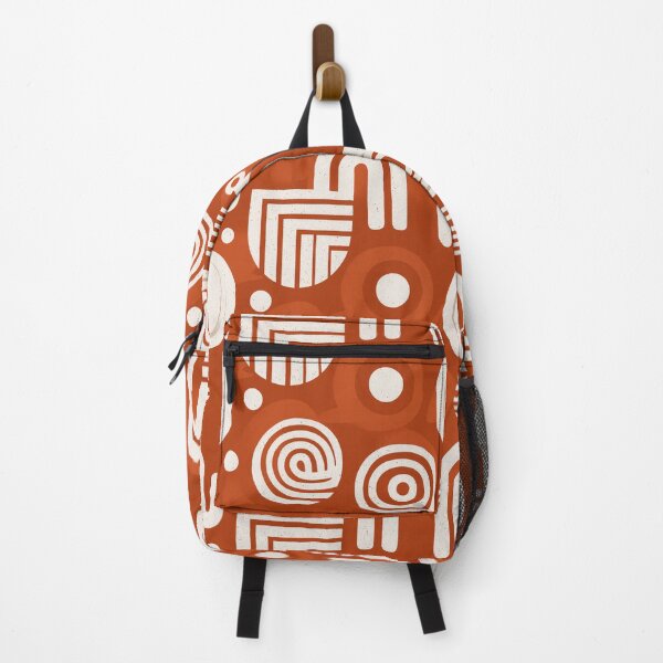 Item preview, Retro Terracotta Geometric Circles Pattern designed and sold by Moisky Patterns.