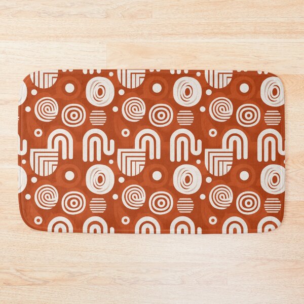 Item preview, Retro Terracotta Geometric Circles Pattern designed and sold by Moisky Patterns.