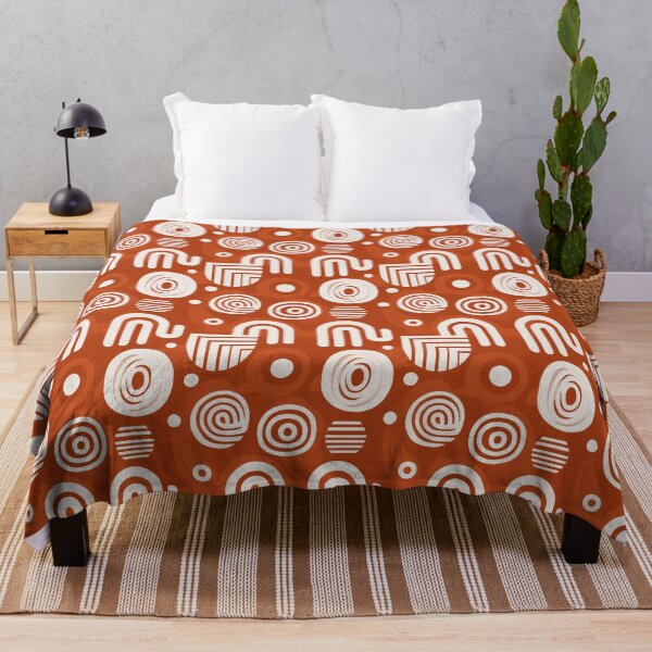 Item preview, Retro Terracotta Geometric Circles Pattern designed and sold by Moisky Patterns.