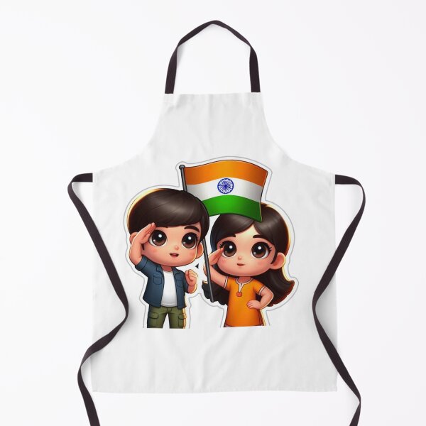Item preview, Teens saluting the Indian flag designed and sold by DhanaArtistry.