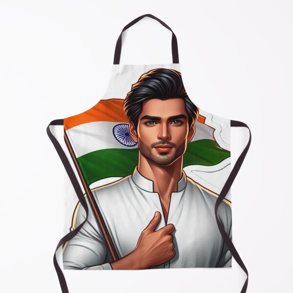 Item preview, Handsome man holding Indian Flag designed and sold by DhanaArtistry.