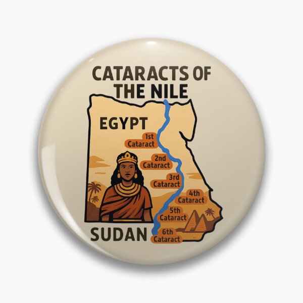 Item preview, Cataracts of the Nile — Stylized Map designed and sold by Myra365Art.
