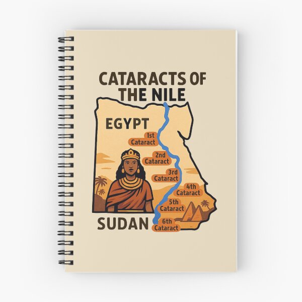 Item preview, Cataracts of the Nile — Stylized Map designed and sold by Myra365Art.