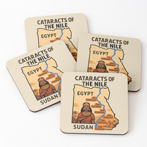 Item preview, Cataracts of the Nile — Stylized Map designed and sold by Myra365Art.