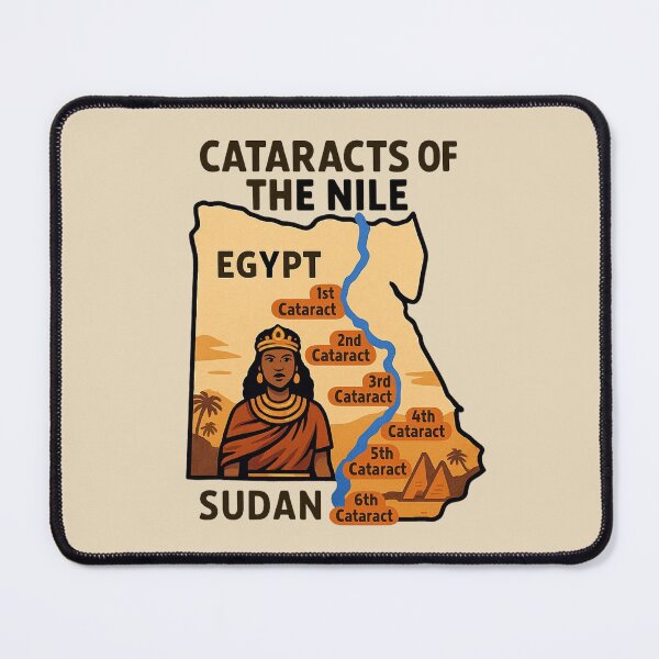 Item preview, Cataracts of the Nile — Stylized Map designed and sold by Myra365Art.