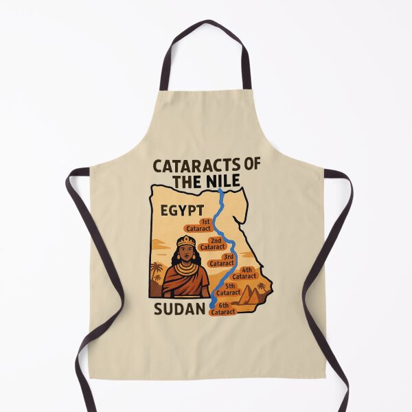 Item preview, Cataracts of the Nile — Stylized Map designed and sold by Myra365Art.