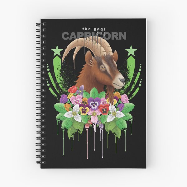 Item preview, Capricorn the Goat Floral Design designed and sold by Zenodiac.