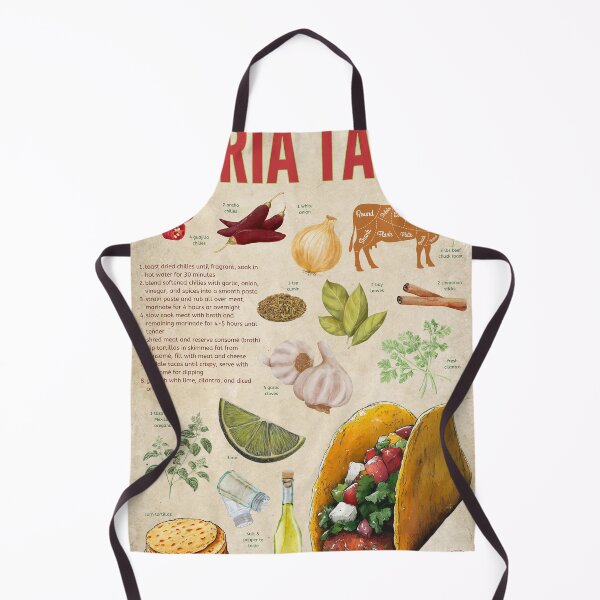 Item preview, Authentic Birria Tacos Recipe Vintage Mexican Food Art designed and sold by TuncGK.