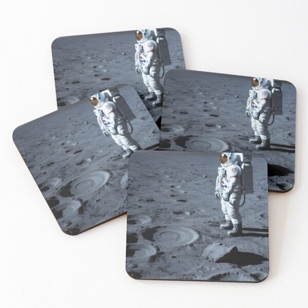 Item preview, Astronaut Exploring Barren Moon Landscape with Craters. designed and sold by RGShirtWorks.