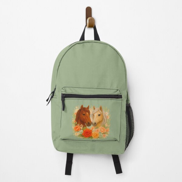 Item preview, Watercolor Horses with Floral Wreath designed and sold by elizaldesigns.