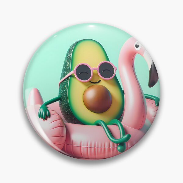 Item preview, Lazy Avocado on a Pool Float designed and sold by rendigart.