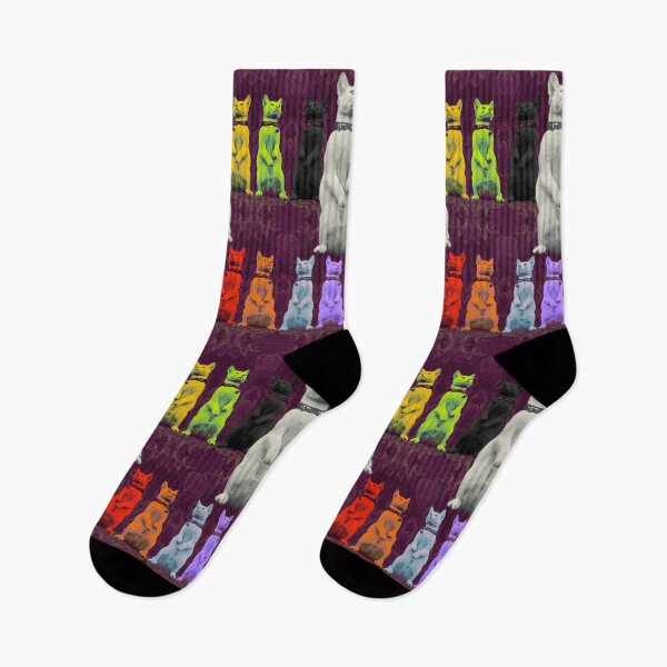 Item preview, Trippy Pattern: Rainbow Cat Guardians designed and sold by Dusty Thorne.