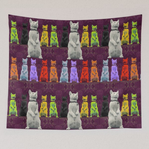Item preview, Trippy Pattern: Rainbow Cat Guardians designed and sold by Dusty Thorne.