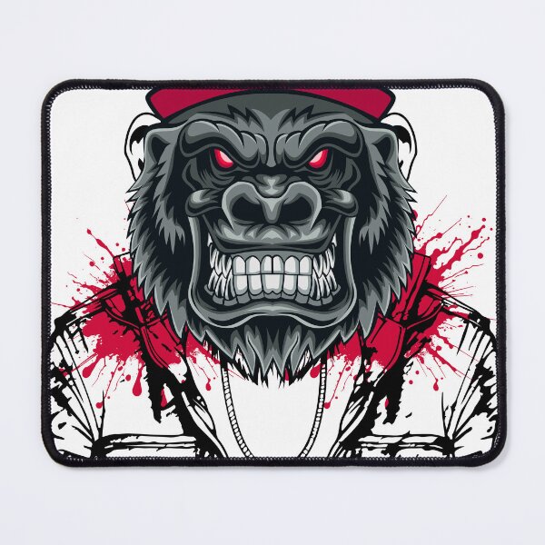 Item preview, Angry Gorilla Face with Red Eyes Urban Style Artwork designed and sold by yuki-hana.