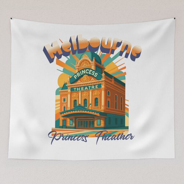Item preview, Greetings from MELBOURNE - PRINCESS THEATER - Retro Vintage Design designed and sold by Earth Celebration Designs.