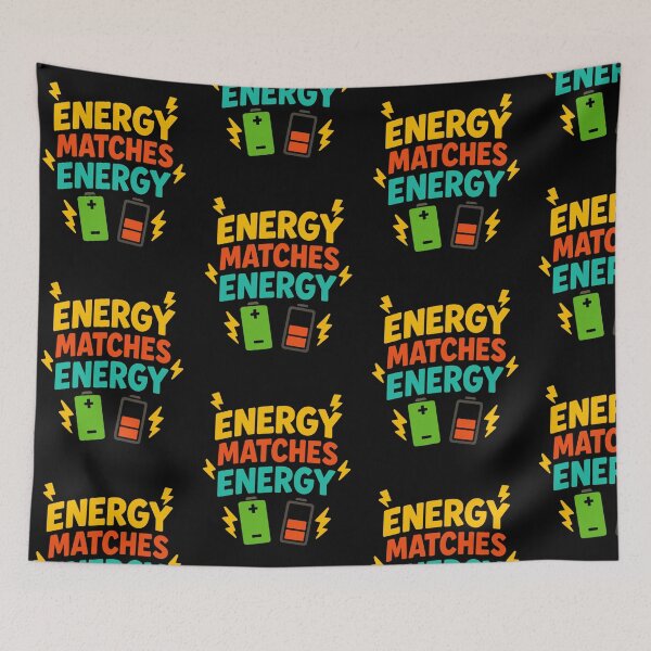 Item preview, Energy Matches Energy – Sassy Attitude Quote with Battery Design designed and sold by Lunaria Arts.