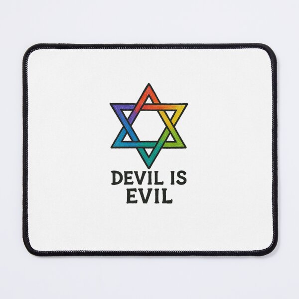 Item preview, Devil Is Evil Rainbow Star Symbol – Anti Evil Statement Art designed and sold by Fleetwood1994.